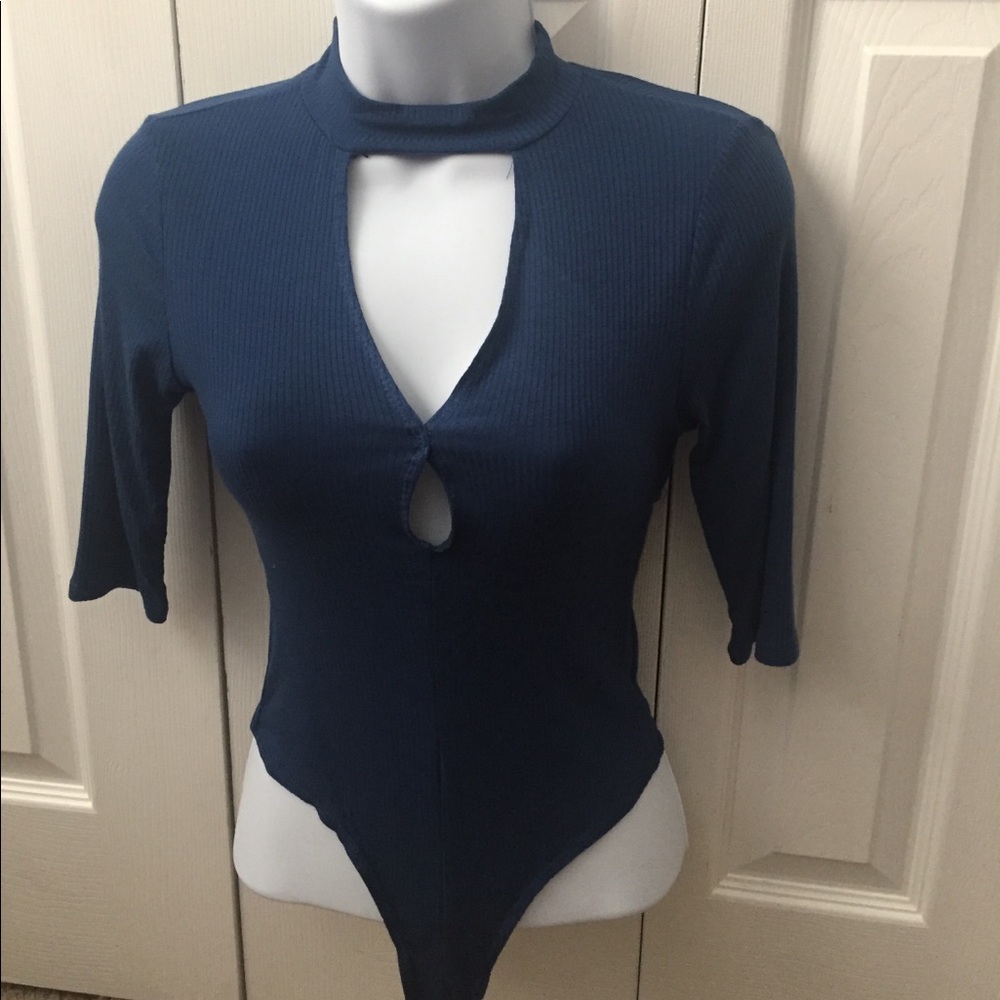 Blue bodysuit